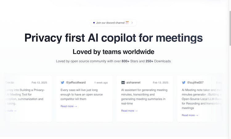 Meetily : Open Source Ai Meeting Note taker