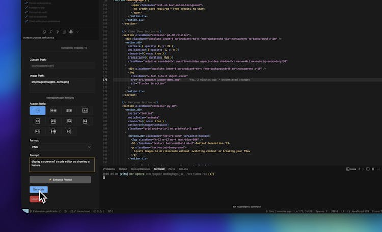 FluxGen - AI Image Generator for Cursor