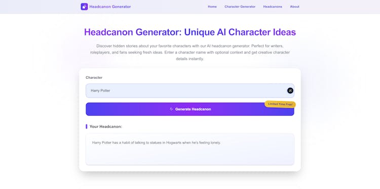 AI Headcanon Generator