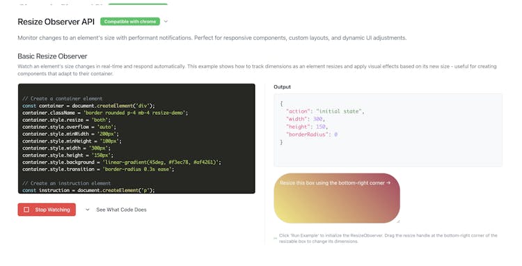 Web APIs Exporer