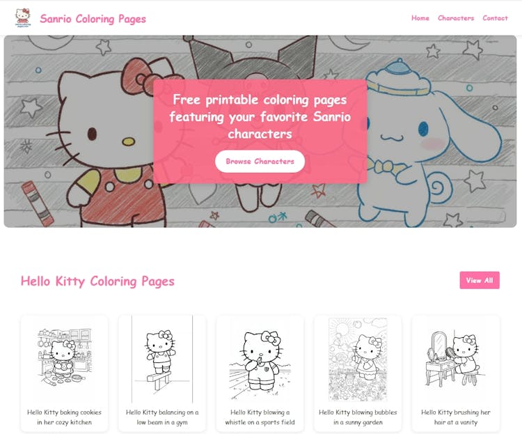 Sanrio Coloring Pages