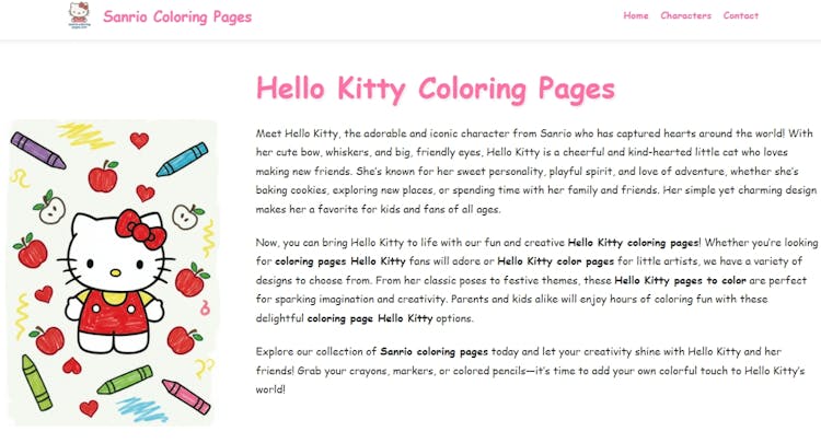 Sanrio Coloring Pages