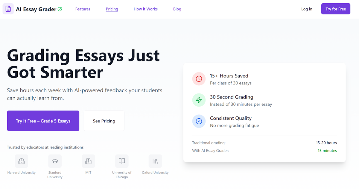 AI Essay Grader for teacher with rubrics and feedbacks thumbnail