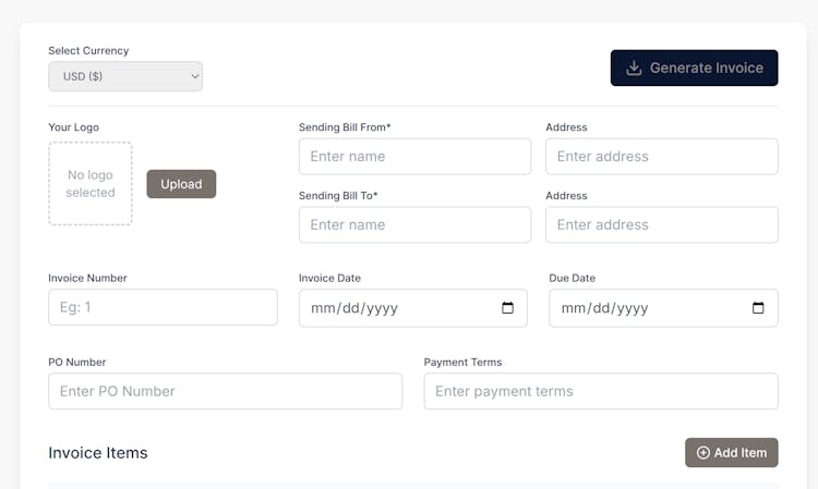 Free invoice generator 