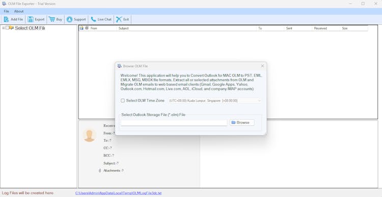 Softaken OLM to MBOX Converter