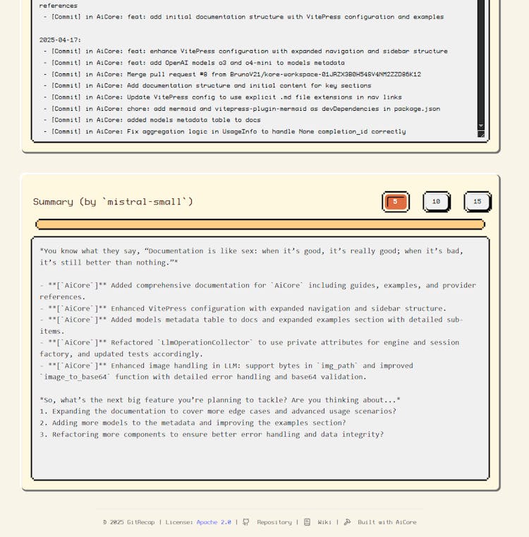 GitRecap
