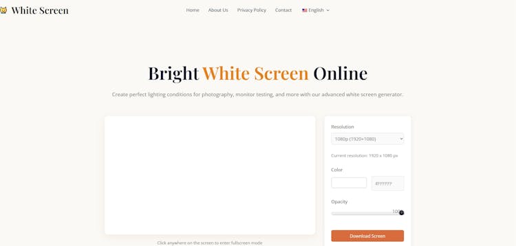 White Screen Online