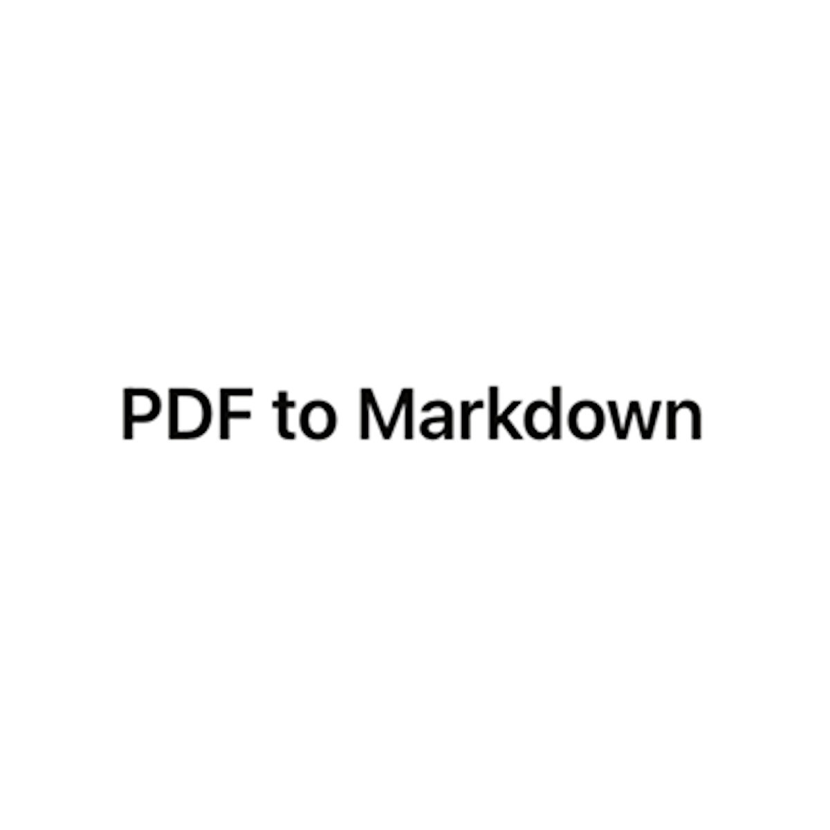PDF to Markdown logo