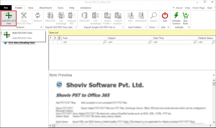Shoviv PST to Office 365 Migration Tool