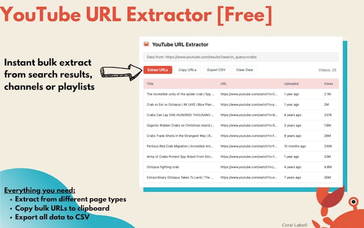 YouTube URL extractor