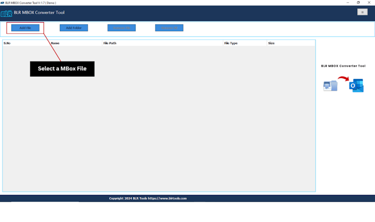 BLR MBOX to EML Converter Tool