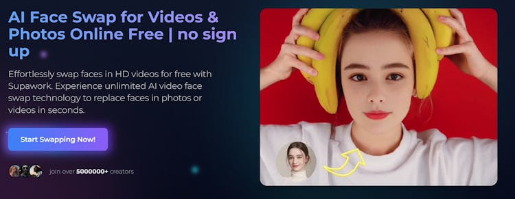 Video Face Swap | Supawork AI (no sign-up)