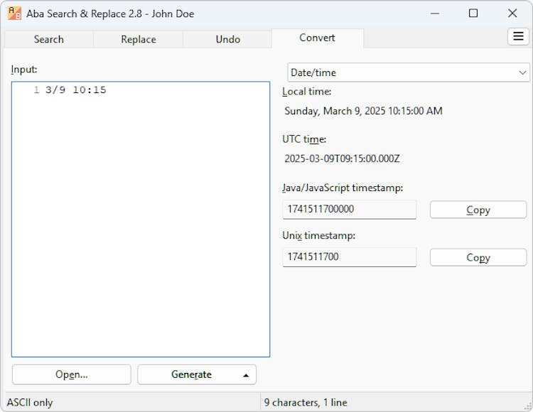 Aba Search and Replace
