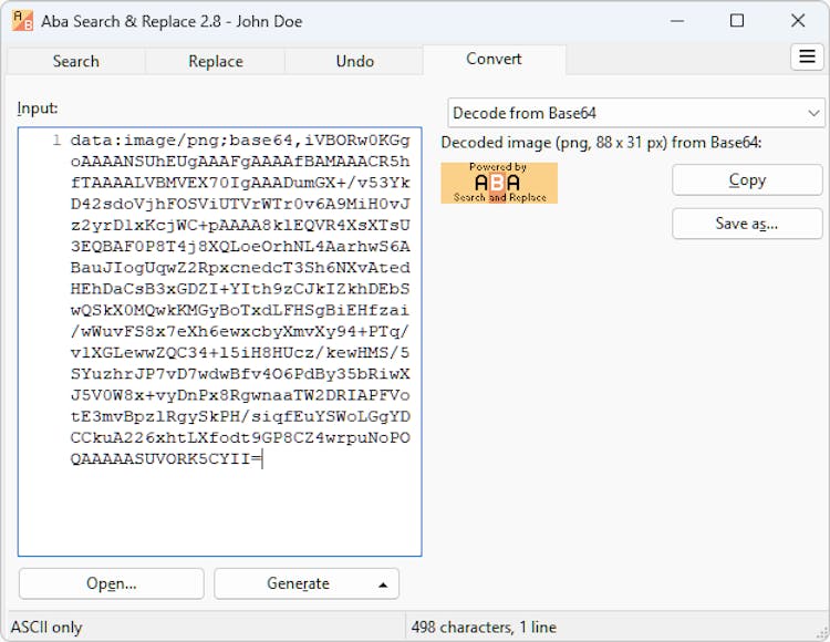 Aba Search and Replace