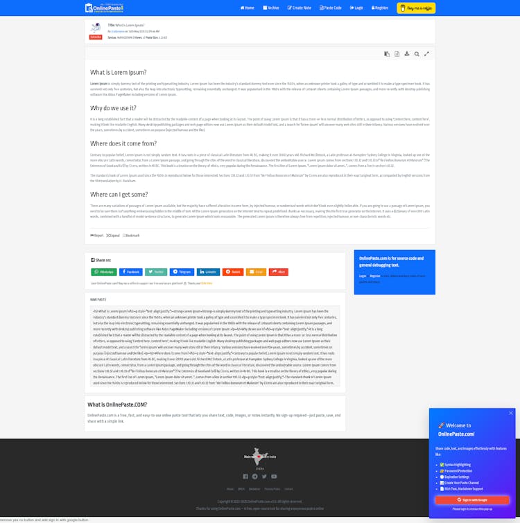 OnlinePaste