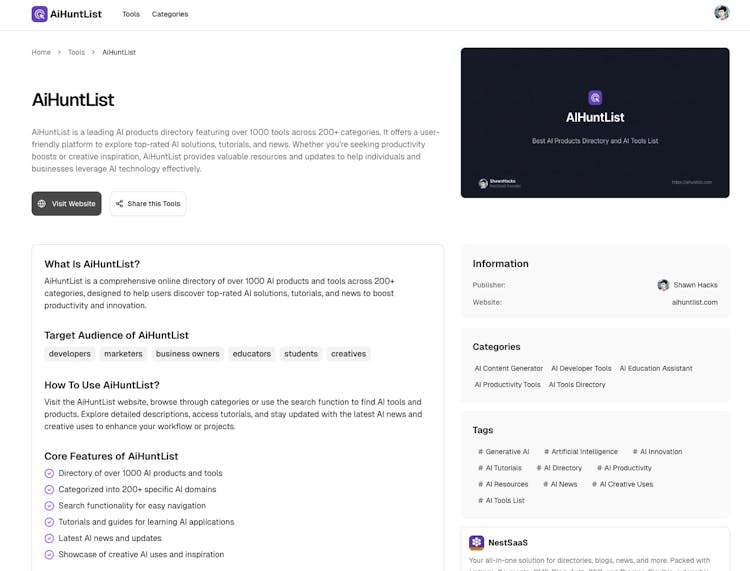 AIHuntList