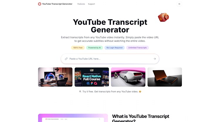 YouTube Transcript Generator - Extract transcripts from any YouTube ...