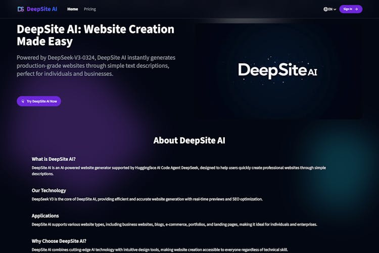 DeepSite AI