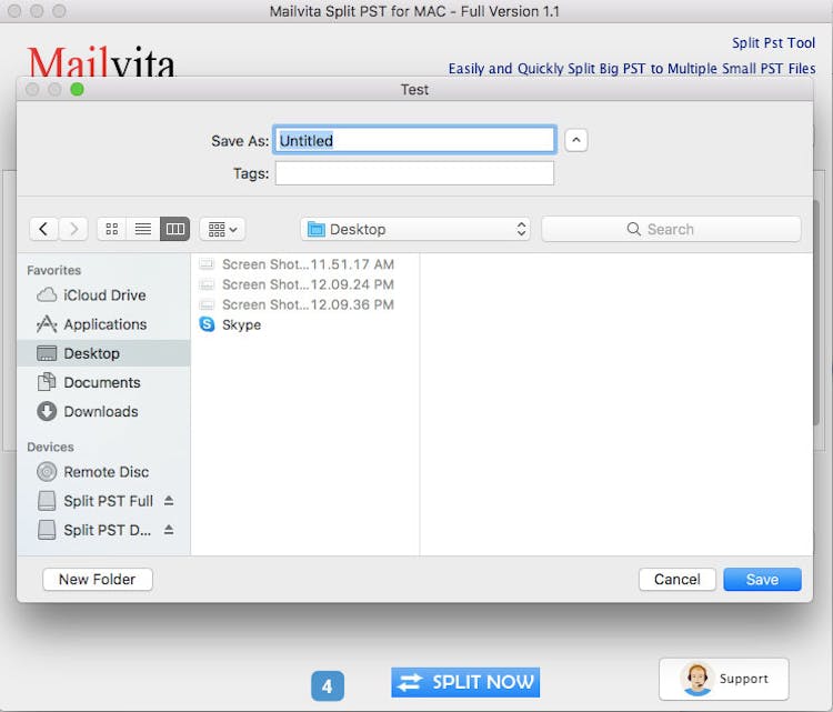 Mailvita Split PST Tool for Mac