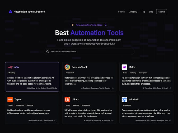 Automation Tools Directory