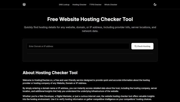 Hosting Checker