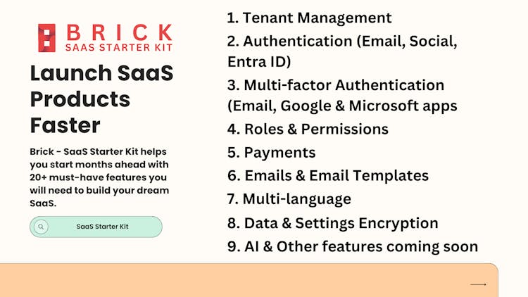 Brick - SaaS Starter Kit