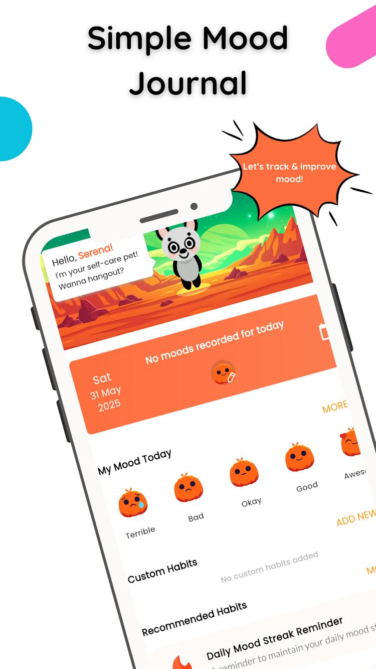 Moodsy: Mood + Habit Tracker, & Gratitude Journal