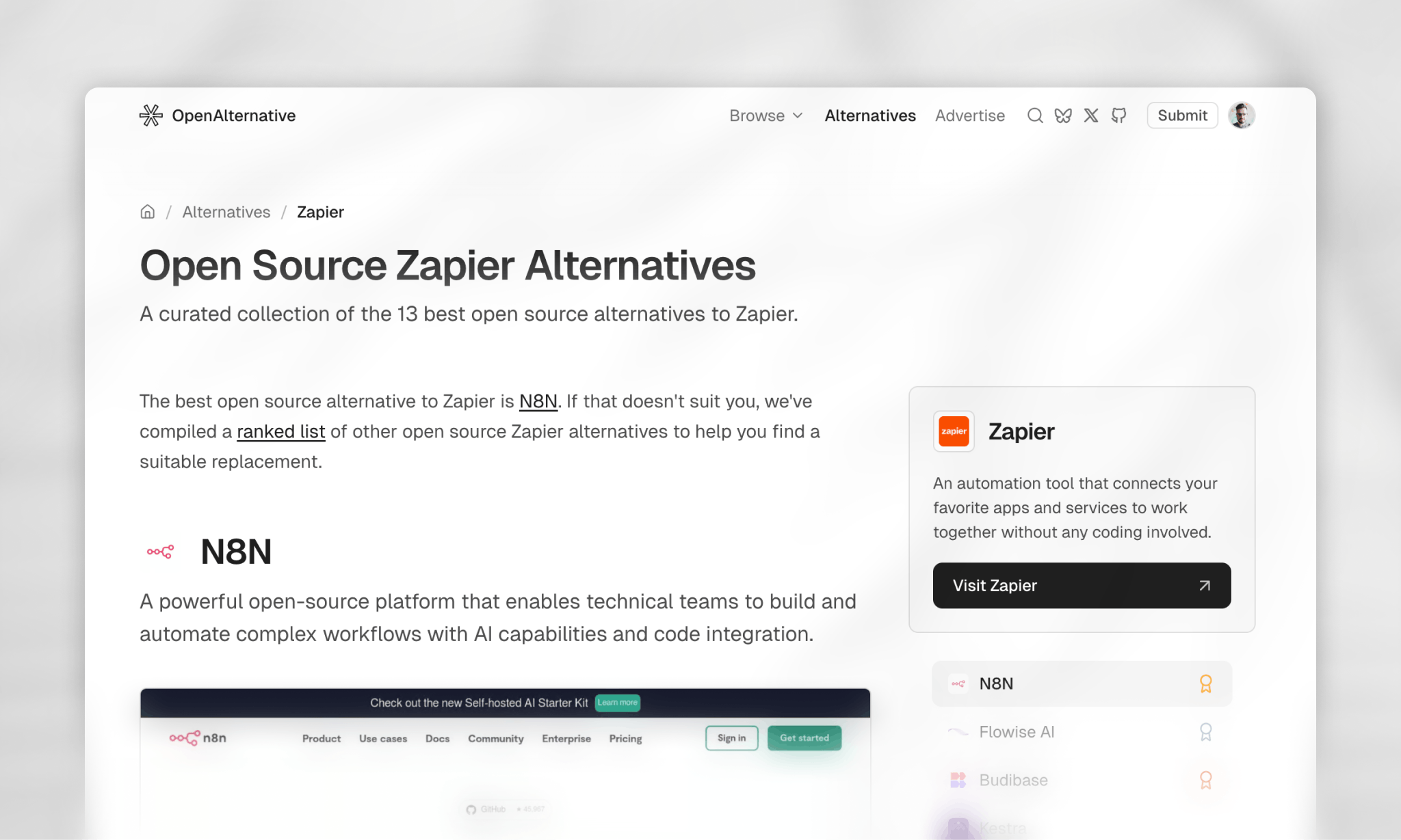 OpenAlternative Discover Open Source Alternatives To Popular Software OpenAlternative Discover Open Source Alternatives To Popular Software
