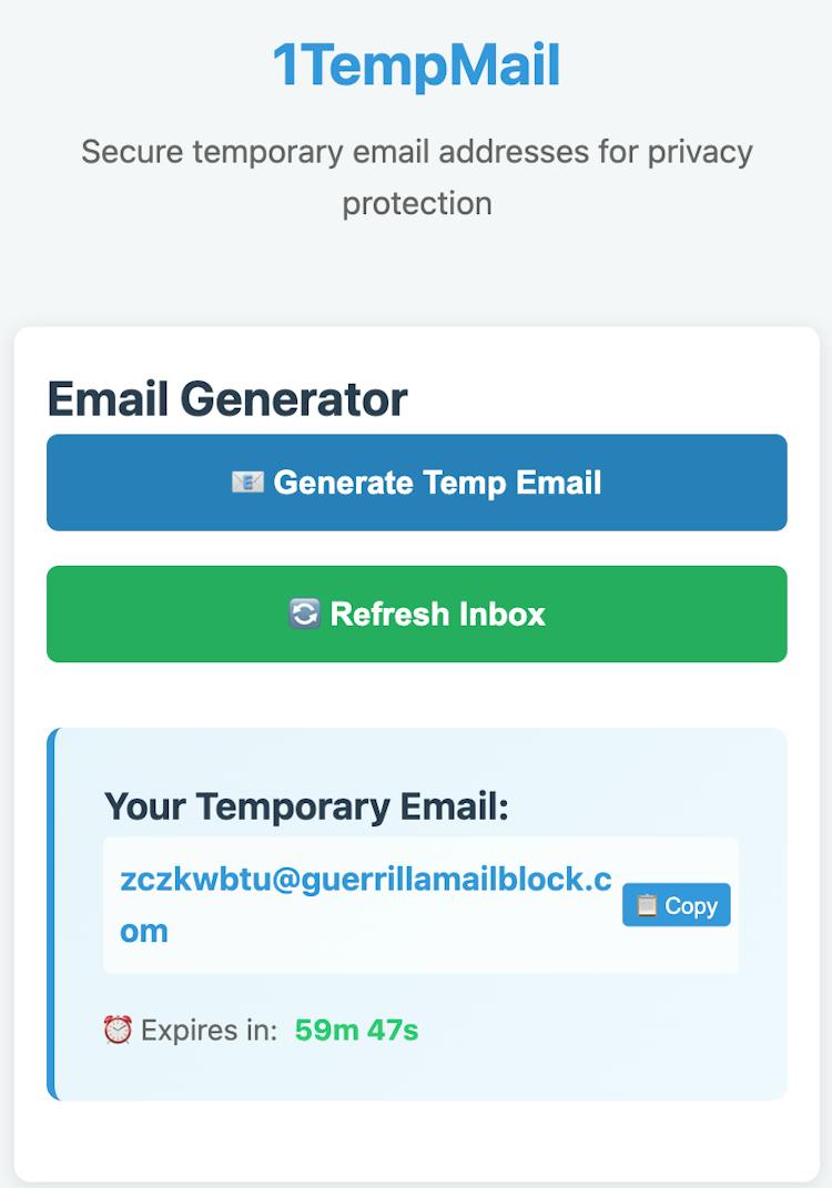 1TempMail