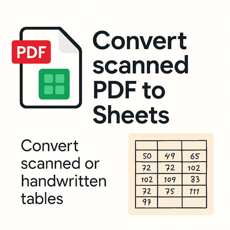 PDF to Sheets