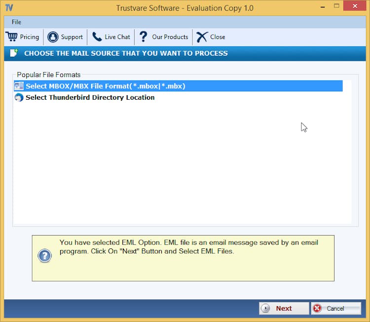 TrustVare MBOX to PST Converter