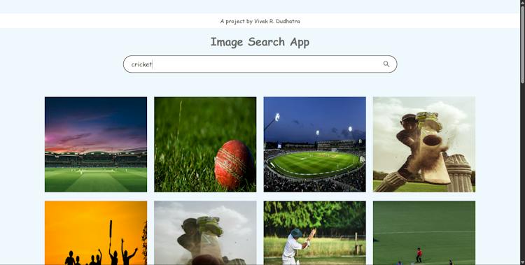 Image search app made using unsplash API