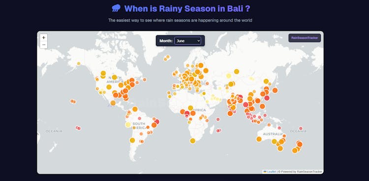 World's Easiest Rain Season Tracker