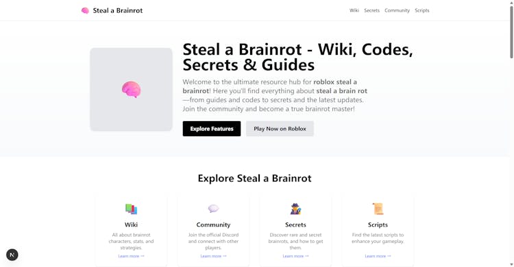 Steal a Brainrot Fan Site