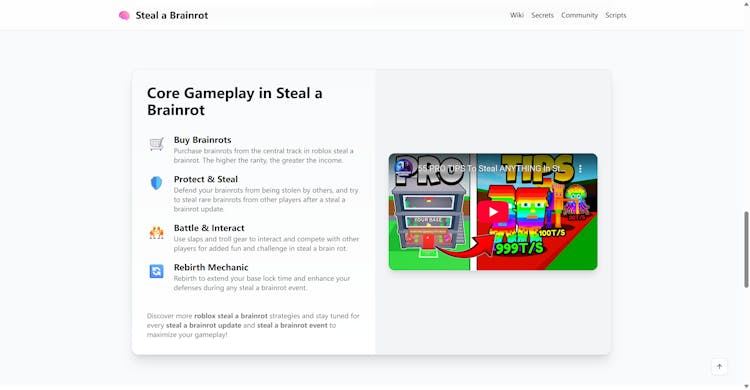Steal a Brainrot Fan Site