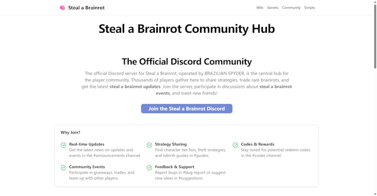 Steal a Brainrot Fan Site