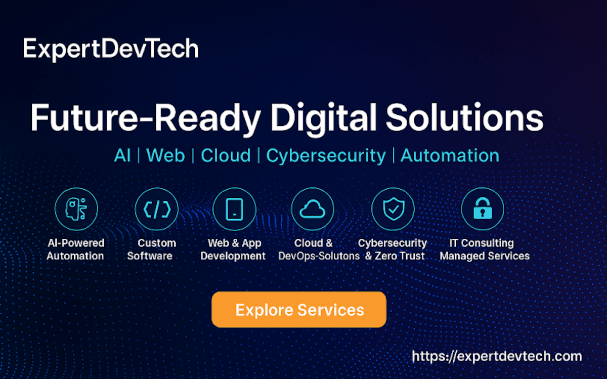 ExpertDevTech: Transform Your Ideas into Intelligent Software for Business Growth logo