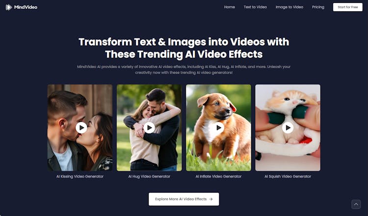 MindVideo - Free Text & Image to Video Online