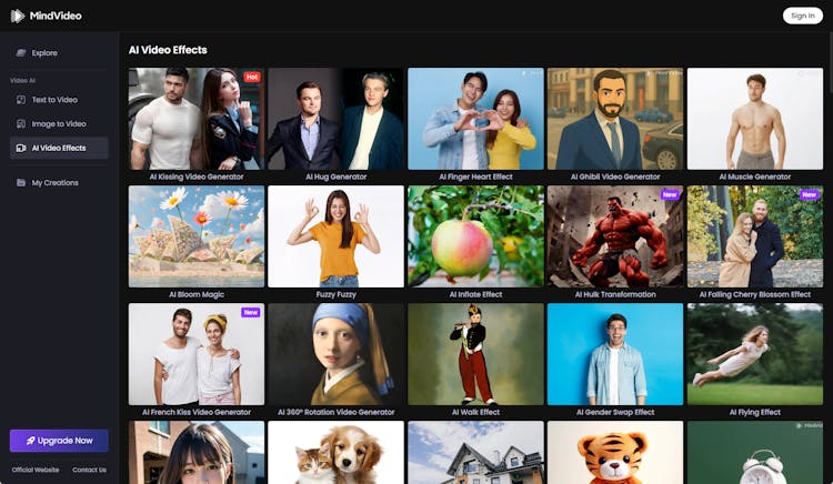 MindVideo - Free Text & Image to Video Online