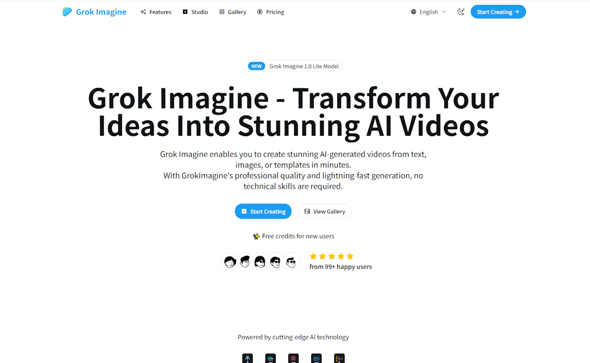 Grok Imagine - Transform Your Ideas Into Stunning AI Videos logo