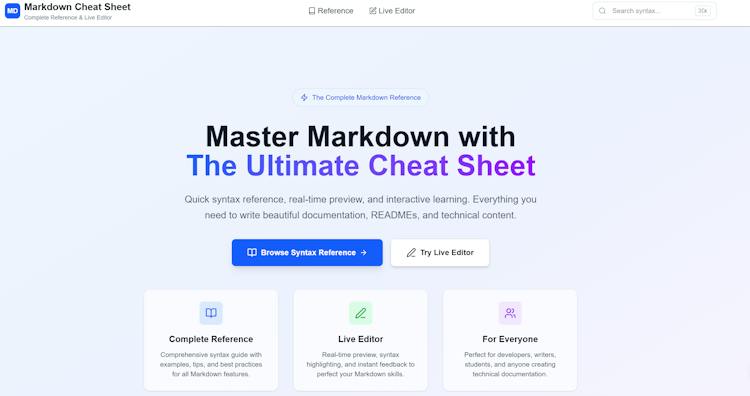 Markdown Cheat Sheet