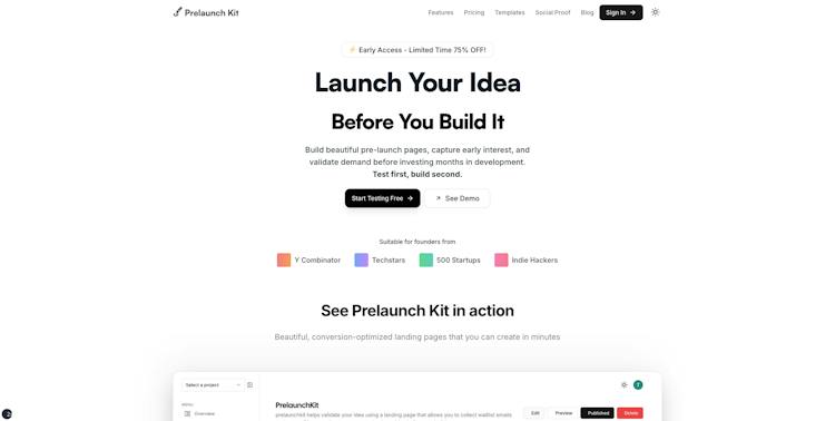 Prelaunch Kit