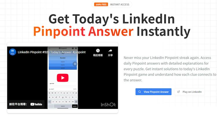 Pin Point Answer LinkedIn Pinpoint - LinkedIn Pinpoint Answer Today - Instant Solutions ...