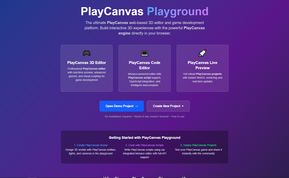 PlayCanvas Playground thumbnail