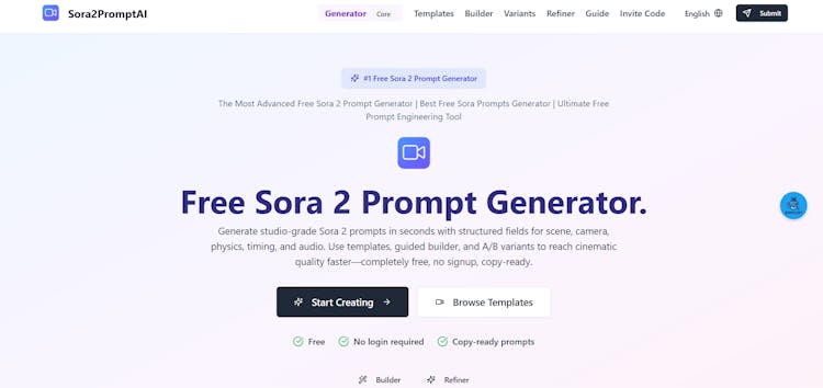 Sora 2 Prompt Generator