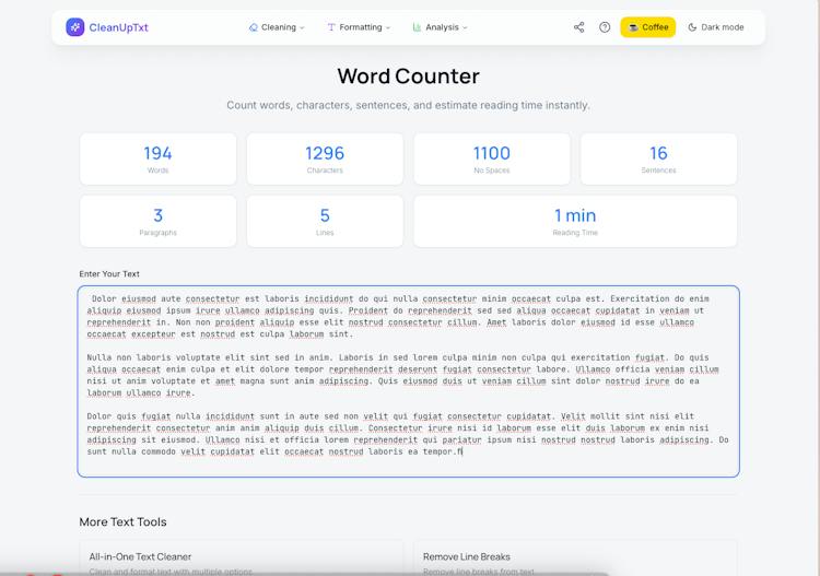 Cleanuptxt