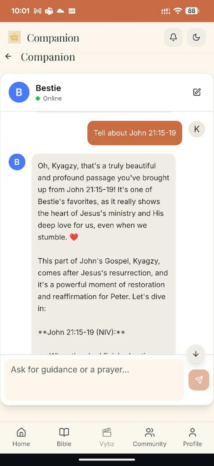 Blssd Vybz Christian Spiritual WebApp