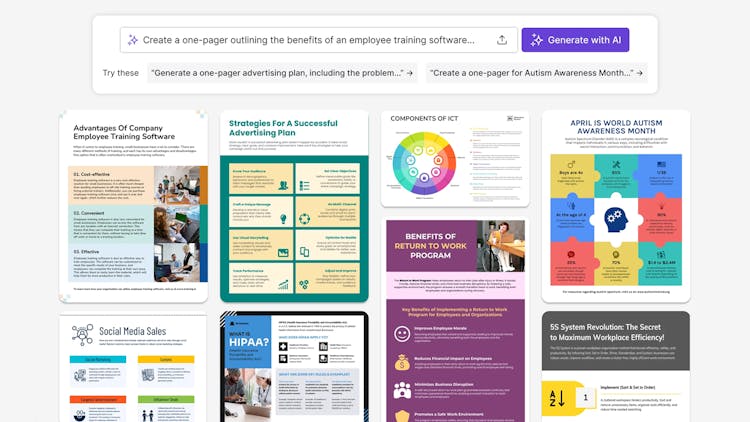 AI One Pager Generator
