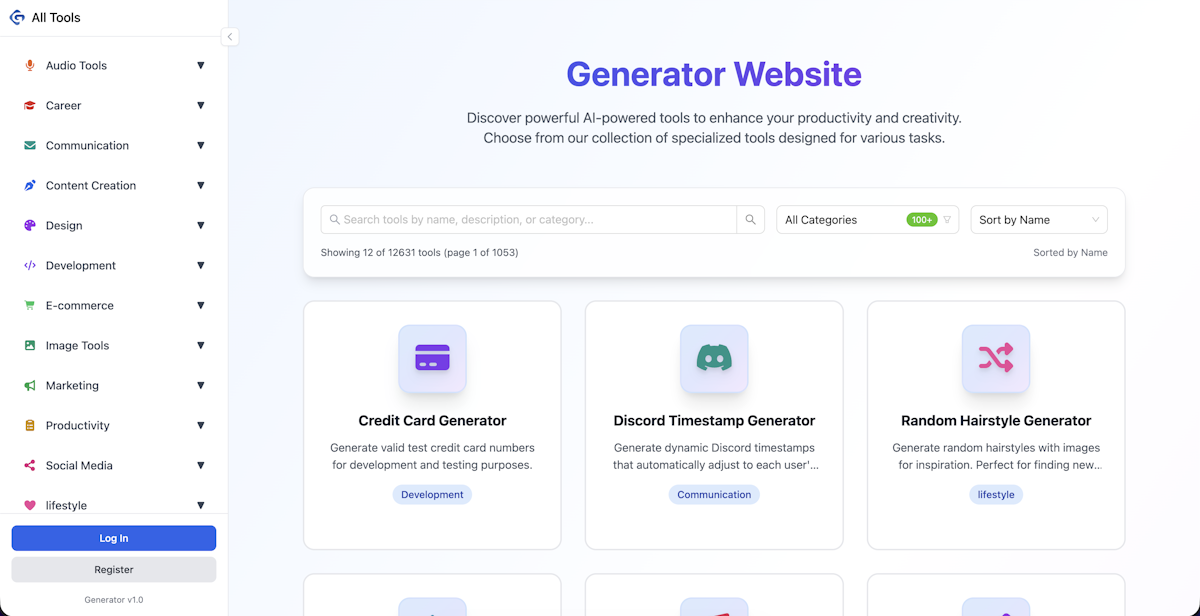 Generator Website