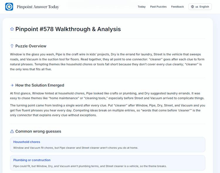Pin Point Answer Pinpoint Answer Today - Pinpoint Answer Today: your daily quick win